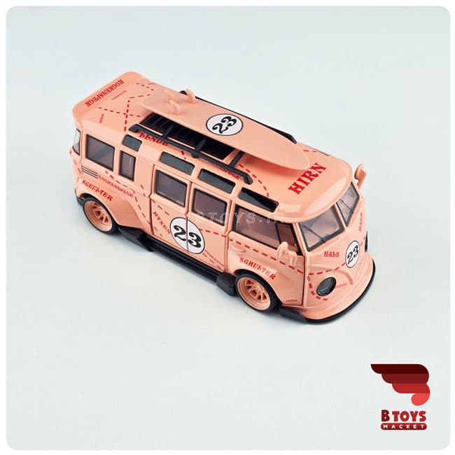 ماکت فولکس واگن ون سامبا تیونینگ صورتی(VOLKSWAGEN VAN)مقیاس:1/32 — تصویر ۱۱