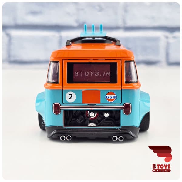 ماکت فولکس واگن ون سامبا تیونینگ نارنجی(VOLKSWAGEN VAN)مقیاس:1/32 — تصویر ۱۱
