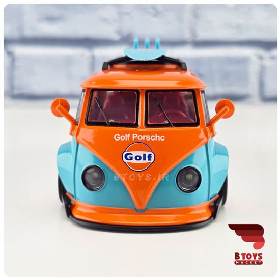 ماکت فولکس واگن ون سامبا تیونینگ نارنجی(VOLKSWAGEN VAN)مقیاس:1/32 — تصویر ۵