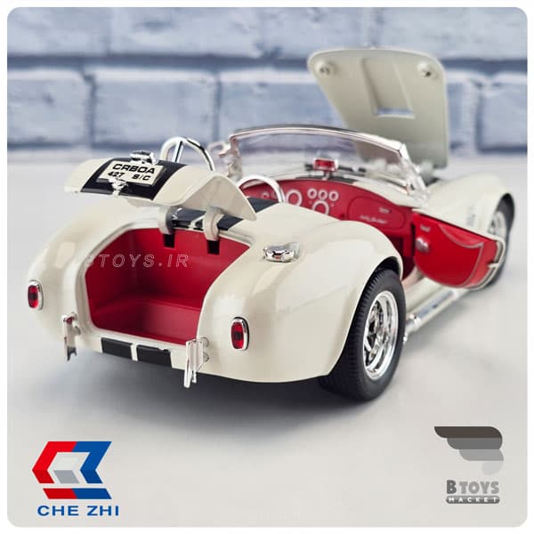 ماکت شلبی کبری 427 سفید چِژی(Shelby Cobra 427 Chezhi) مقیاس : 1/24 — تصویر ۹