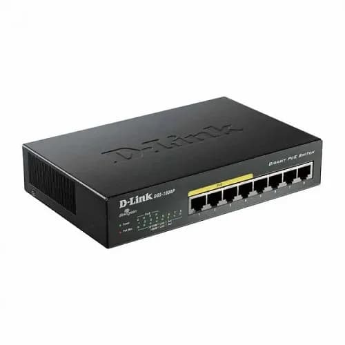 سوئیچ 8 پورت گیگ PoE دی لینک مدل D-Link DGS-1008P