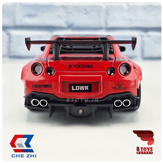 ماکت نیسان اسکای لاین آر 35 دودزا قرمز چژِی (Nissan Skyline R-35 Chezhi)مقیاس:1/24 — تصویر ۳