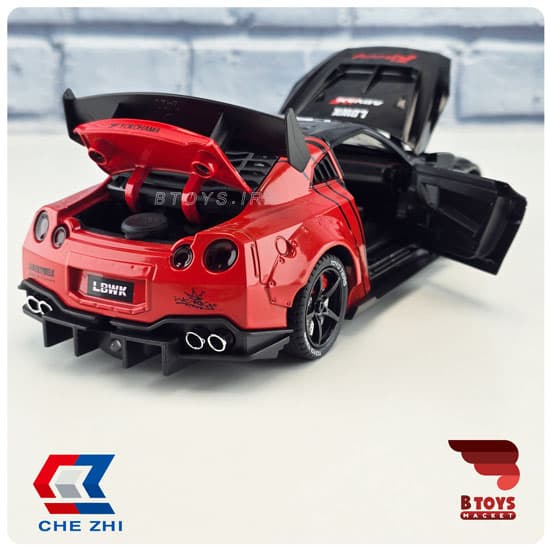 ماکت نیسان اسکای لاین آر 35 دودزا قرمز چژِی (Nissan Skyline R-35 Chezhi)مقیاس:1/24 — تصویر ۲