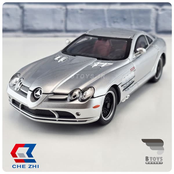 ماکت مرسدس بنز مکلارن اس ال آر 722 نقره ای چژی(Mercedes Mclaren SLR Chezhi) مقیاس:1/24 — تصویر ۸