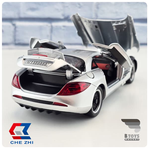 ماکت مرسدس بنز مکلارن اس ال آر 722 نقره ای چژی(Mercedes Mclaren SLR Chezhi) مقیاس:1/24 — تصویر ۹