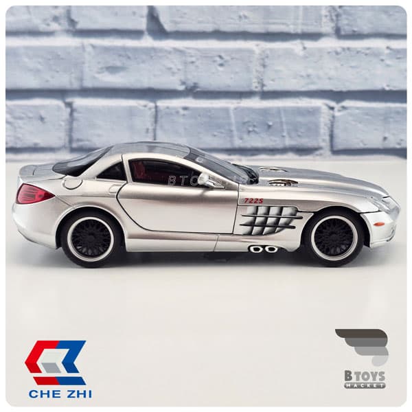ماکت مرسدس بنز مکلارن اس ال آر 722 نقره ای چژی(Mercedes Mclaren SLR Chezhi) مقیاس:1/24 — تصویر ۶