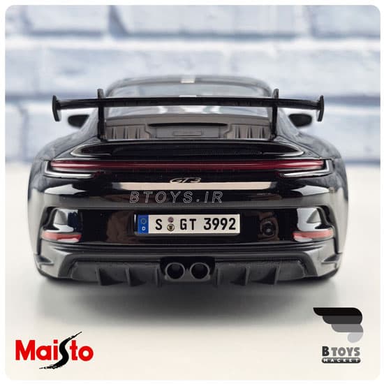 ماکت پورشه 911 جی تی 3 مشکی مایستو(Porsche 911GT3 Maisto)مقیاس:1/18 — تصویر ۵