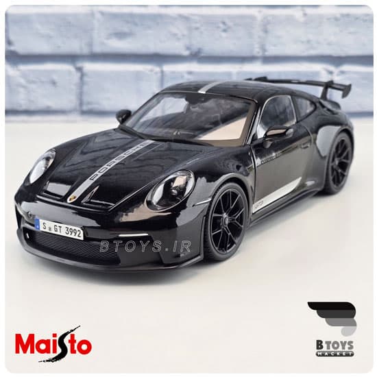 ماکت پورشه 911 جی تی 3 مشکی مایستو(Porsche 911GT3 Maisto)مقیاس:1/18