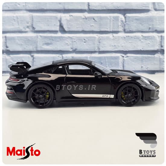 ماکت پورشه 911 جی تی 3 مشکی مایستو(Porsche 911GT3 Maisto)مقیاس:1/18 — تصویر ۸
