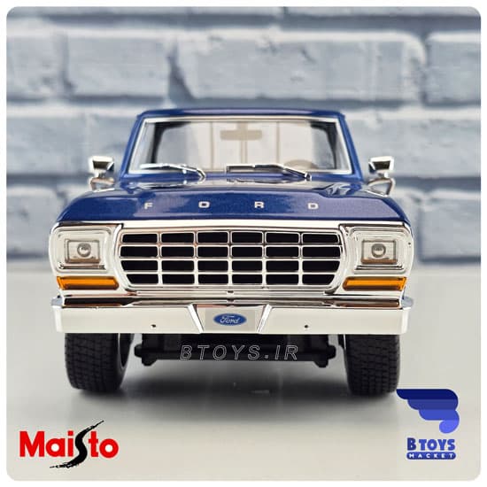 ماکت فورد پیکاپ اف150 آبی 1979مایستو(Ford F150 pick-up 1979 Maisto)مقیاس:1/18 — تصویر ۱۲