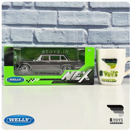 ماکت مرسدس بنز 600 مشکی 1963 ویلی(Mercedes Benz 600 1936 welly)مقیاس:1/24 — تصویر ۳