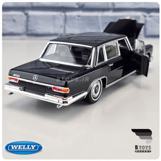 ماکت مرسدس بنز 600 مشکی 1963 ویلی(Mercedes Benz 600 1936 welly)مقیاس:1/24 — تصویر ۲