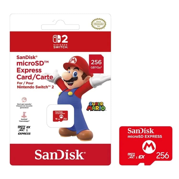 کارت حافظه سن دیسک SanDisk Super Mario microSD Express Card برای Nintendo Switch 2_ظرفیت 256GB — تصویر ۴