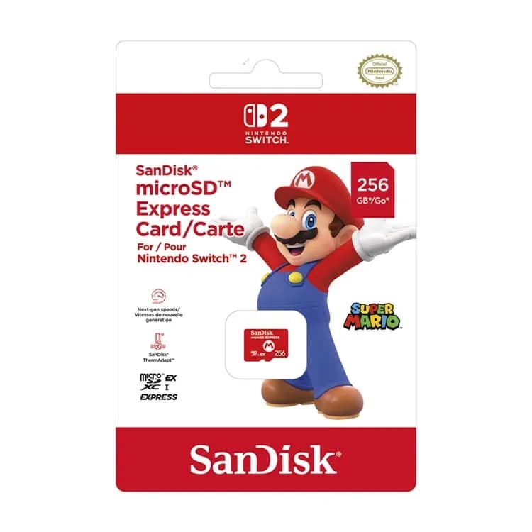 کارت حافظه سن دیسک SanDisk Super Mario microSD Express Card برای Nintendo Switch 2_ظرفیت 256GB — تصویر ۲