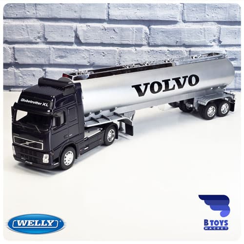 ماکت تریلی ولوو fh12 حمل سوخت (تانکر دار) سرمه ای ویلی (VOLVO FH12 welly)مقیاس 1/32 — تصویر ۷