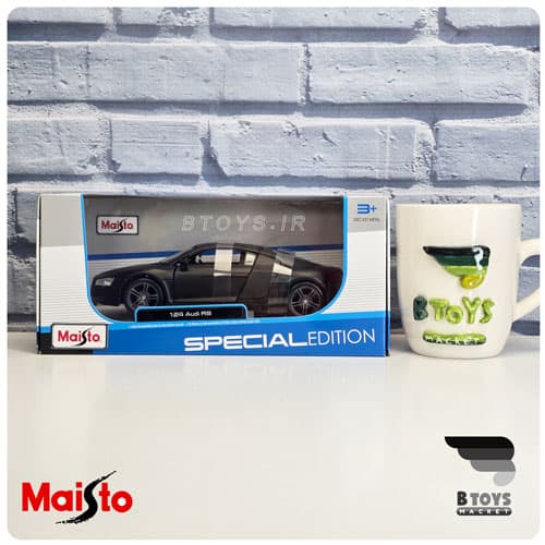 ماکت آئودی آرهشت وی هشت مشکی مایستو(Audi R8 V8 Maisto) مقیاس: 1/24 — تصویر ۱۰
