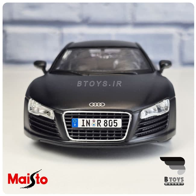 ماکت آئودی آرهشت وی هشت مشکی مایستو(Audi R8 V8 Maisto) مقیاس: 1/24 — تصویر ۶