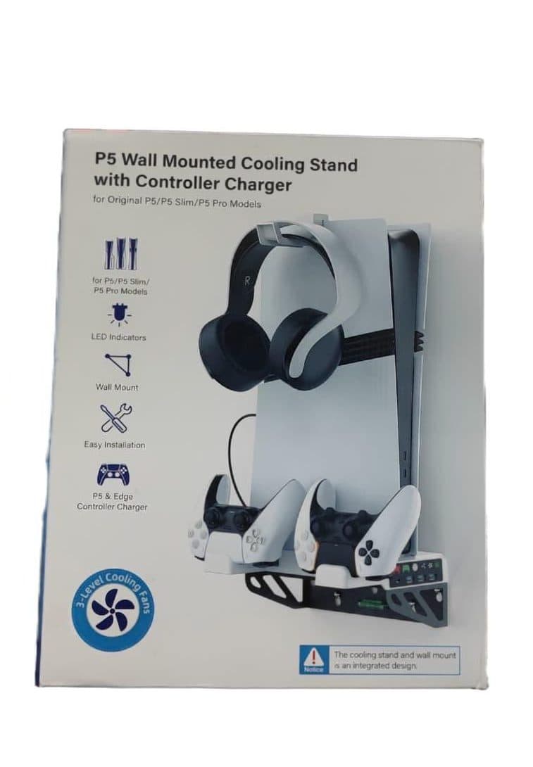 استند دیواری خنک کننده با شارژر کنترلر پلی استیشن 5|PS5 Wall Mounted Cooling Stand — تصویر ۵