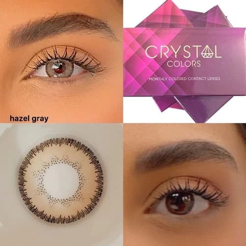 لنز عسلی کریستال هیزل گری | Crystal Honey Lenses — تصویر ۱۱