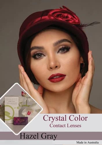 لنز عسلی کریستال هیزل گری | Crystal Honey Lenses — تصویر ۵