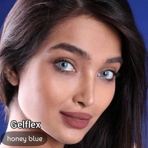 لنز آبی عسلی کریستال هانی بلو | Crystal Honey-Blue Lens — تصویر ۷