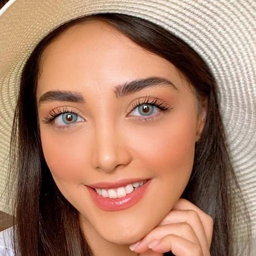 لنز آبی عسلی کریستال هانی بلو | Crystal Honey-Blue Lens — تصویر ۶