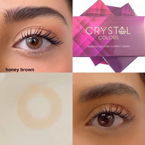 لنز عسلی کریستال هانی براون | Crystal Honey Lenses — تصویر ۷