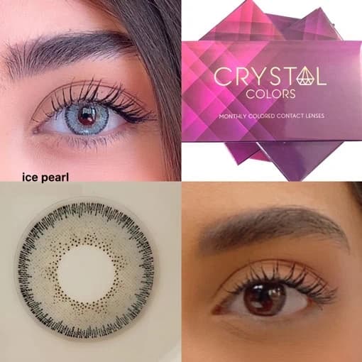 لنز طوسی آبی کریستال آیس پرل | Crystal Blue-Grey Lenses — تصویر ۷
