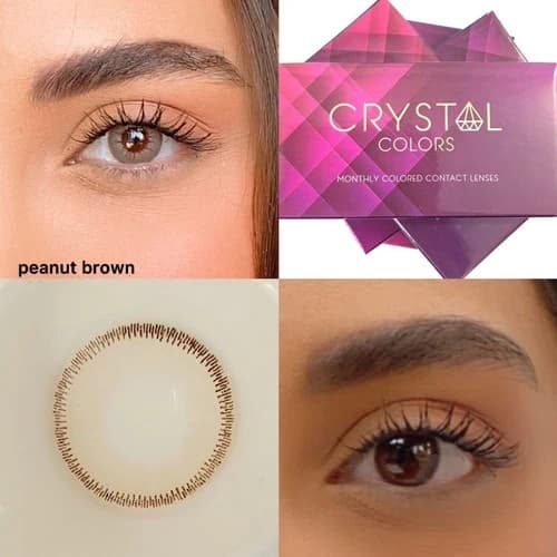 لنز طوسی عسلی کریستال پینات براون | Crystal Honey-Grey Lenses — تصویر ۷