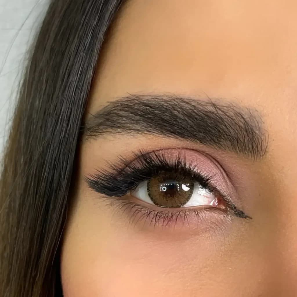 لنز کاتیا مارون براون عسلی خاکی | Katia Maroon Brown Lenses — تصویر ۷