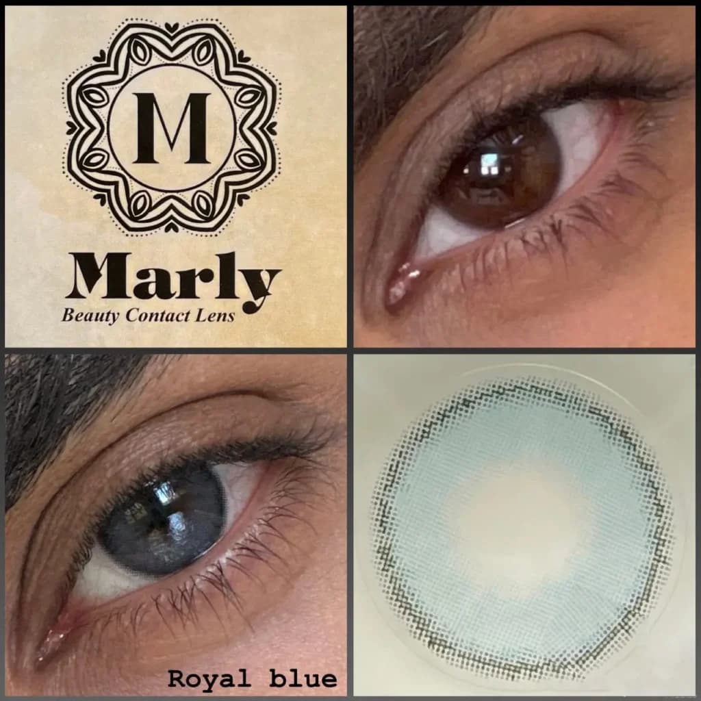 لنز مارلی رویال بلو آبی طوسی دور دار | Marley Royal Blue (Blue-Grey) Lenses — تصویر ۲