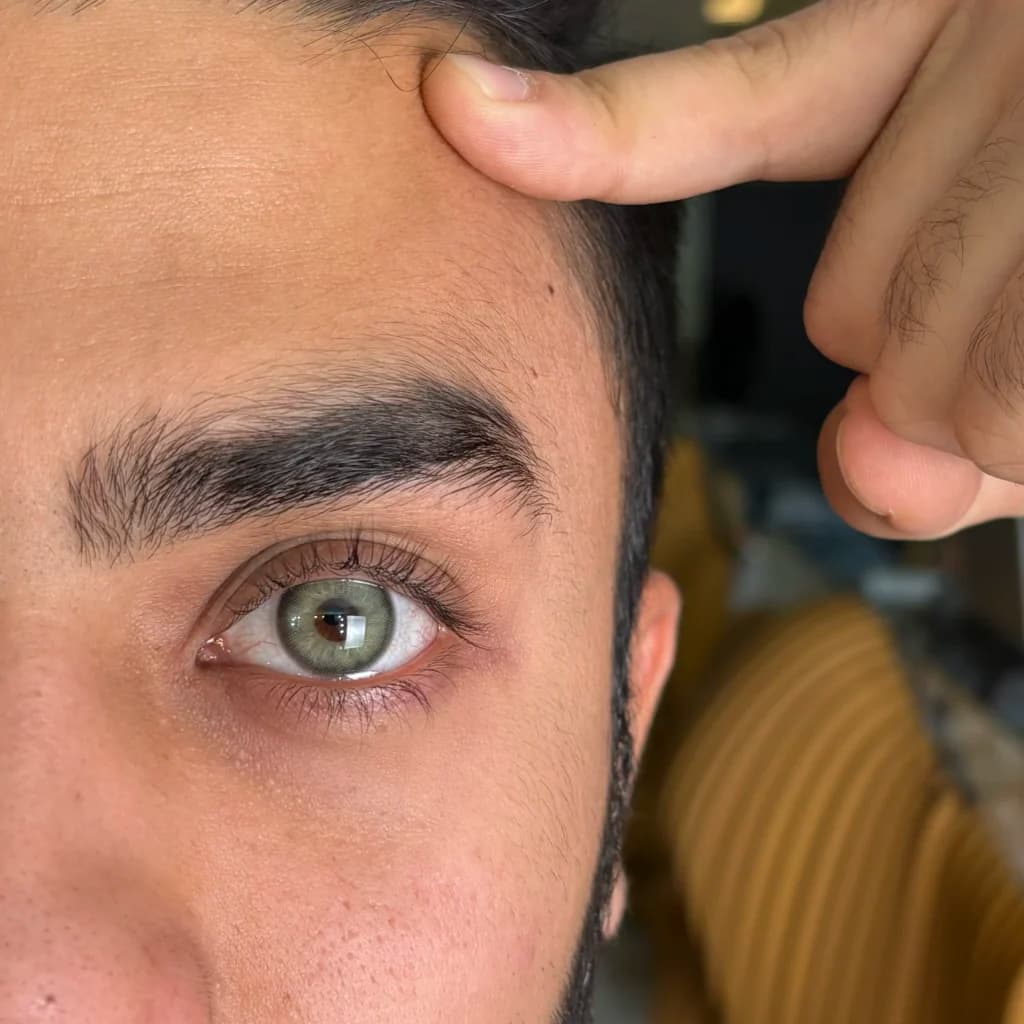 لنز مارلی شاینی گرین سبز رگه دار دور دار | Marley Shiny Green Lens — تصویر ۷