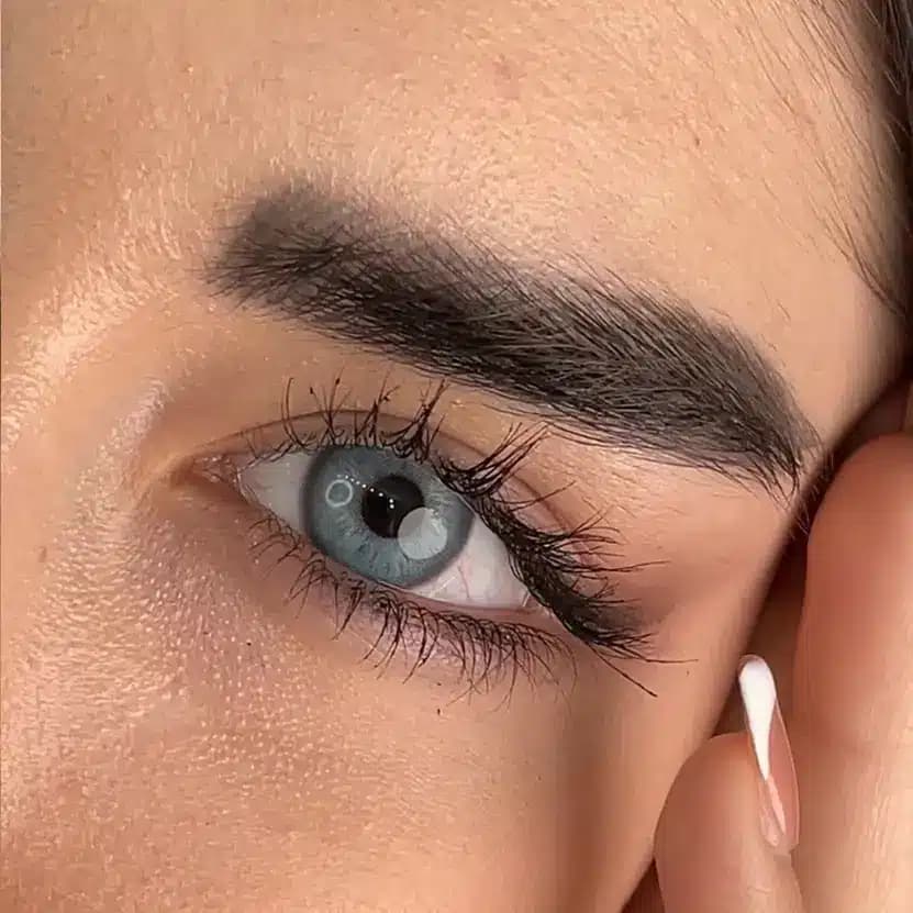 لنز مارلی شاینی بلو آبی رگه دار دور دار | Marley Light Blue lens — تصویر ۷