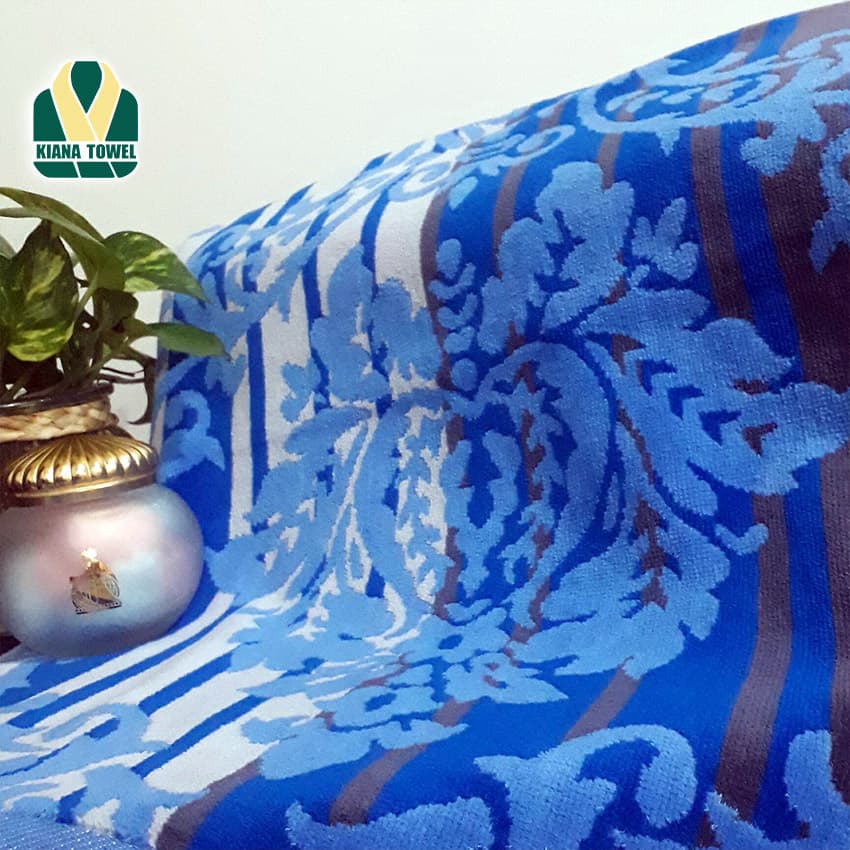 حوله حمامی آذر بافت طرح ووسن مخملی — تصویر ۳