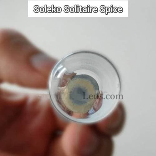 لنز عسلی بدون دور برند سولکو Soleko solitaire spice — تصویر ۲