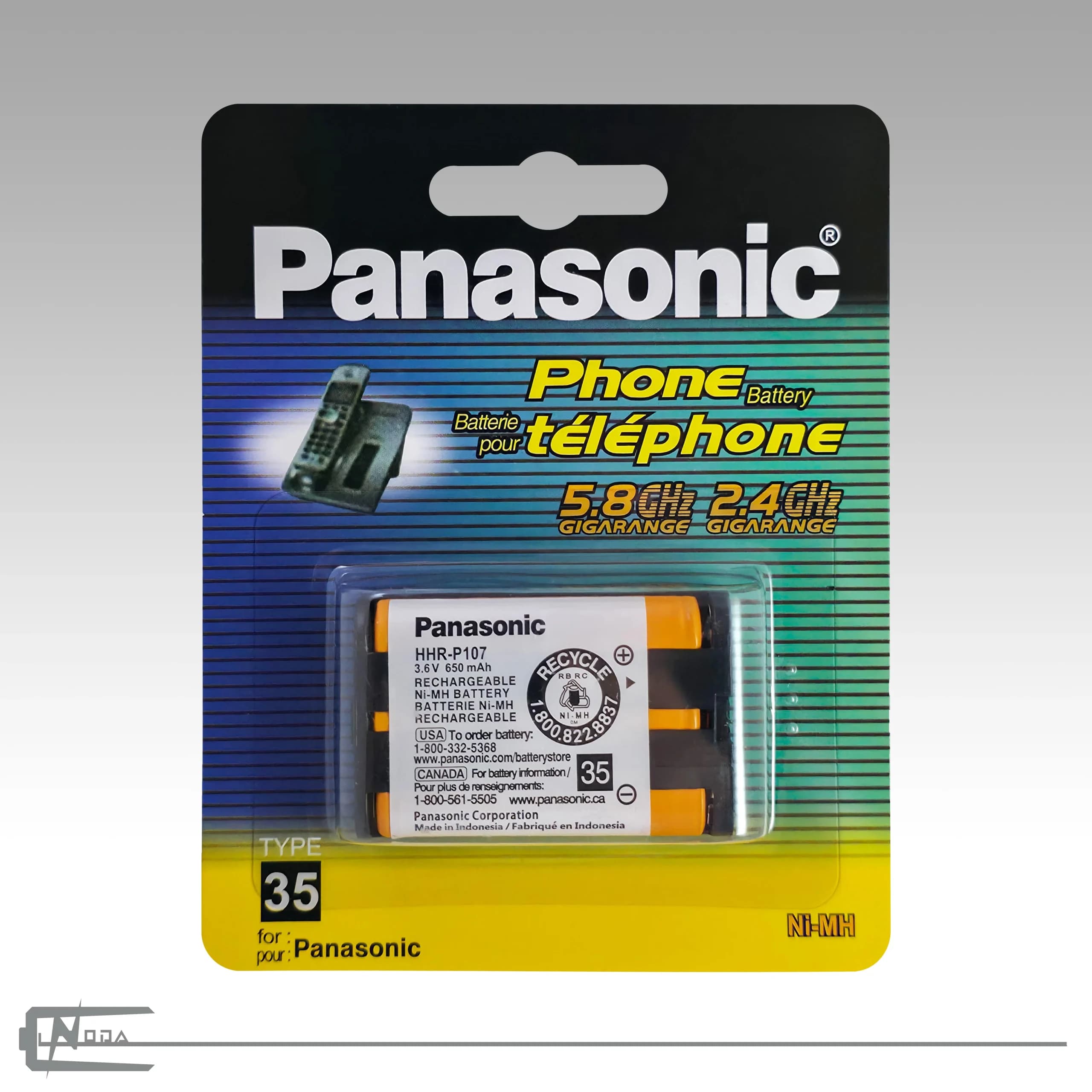 باتری تلفن بی سیم پاناسونیک مدل HHR-P107 - نودال شاپ