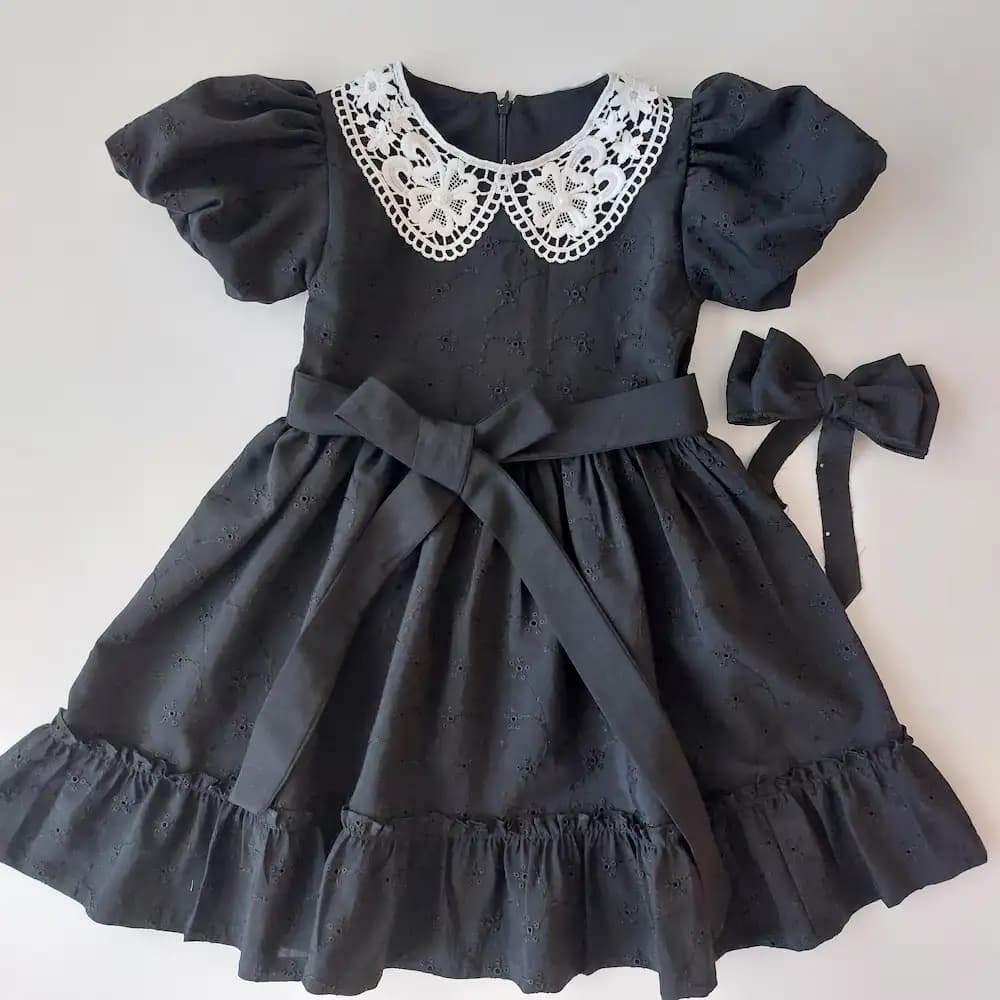 پیراهن خامه دوزی مشکی — تصویر ۲