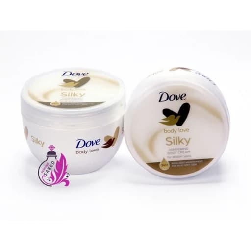 کرم مرطوب کننده دست و بدن مدل Silky حجم 300میل داو