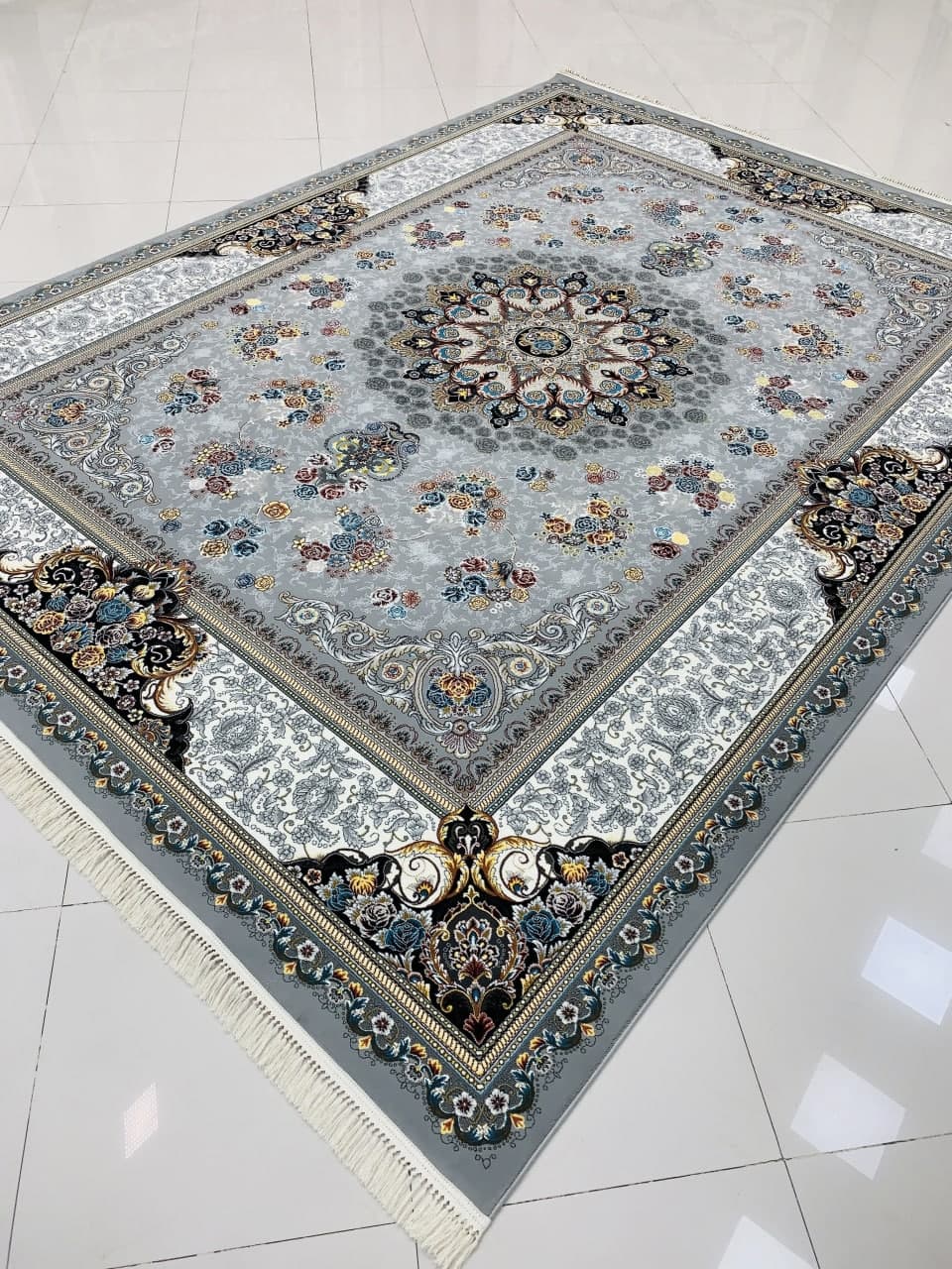 فرش پناه طوسی 700 شانه تراکم 2550 ساده ده رنگ