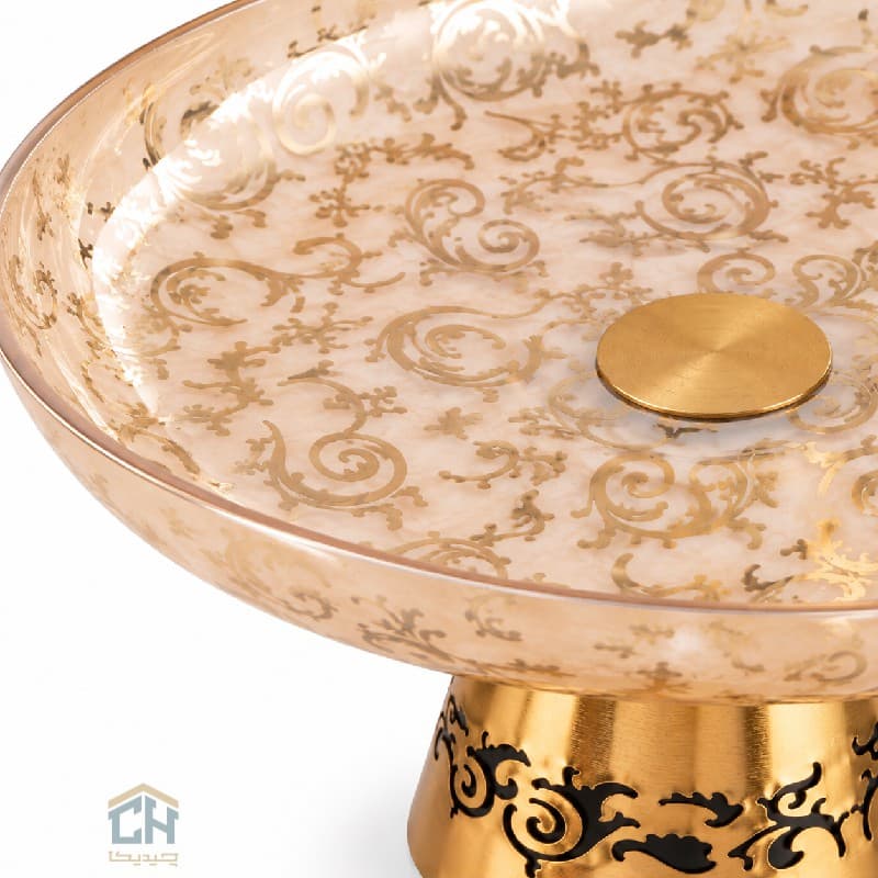 شیرینی خوری بلور پایه فلزی طرح الیسا مدل 2-2892 — تصویر ۳