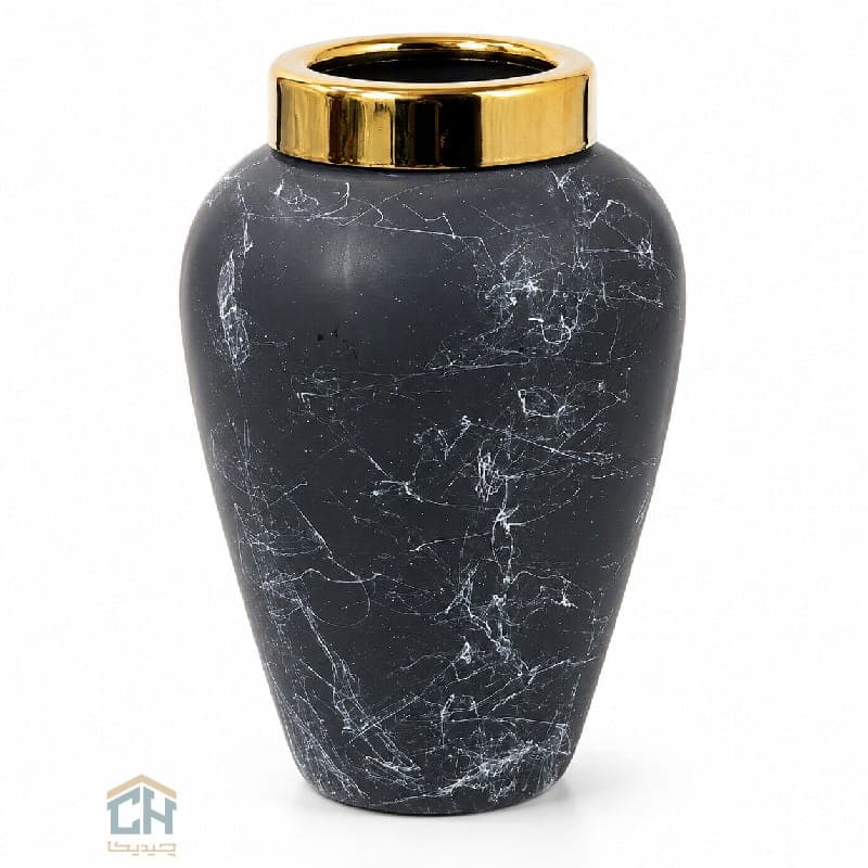 گلدان شیشه ای طرح ریتا ماربل مدل 4-127