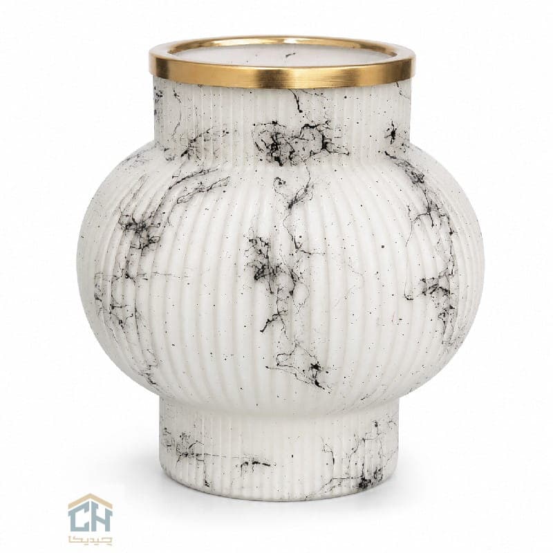 گلدان شیشه ای طرح گلکسی ماربل مدل 5-116 — تصویر ۶