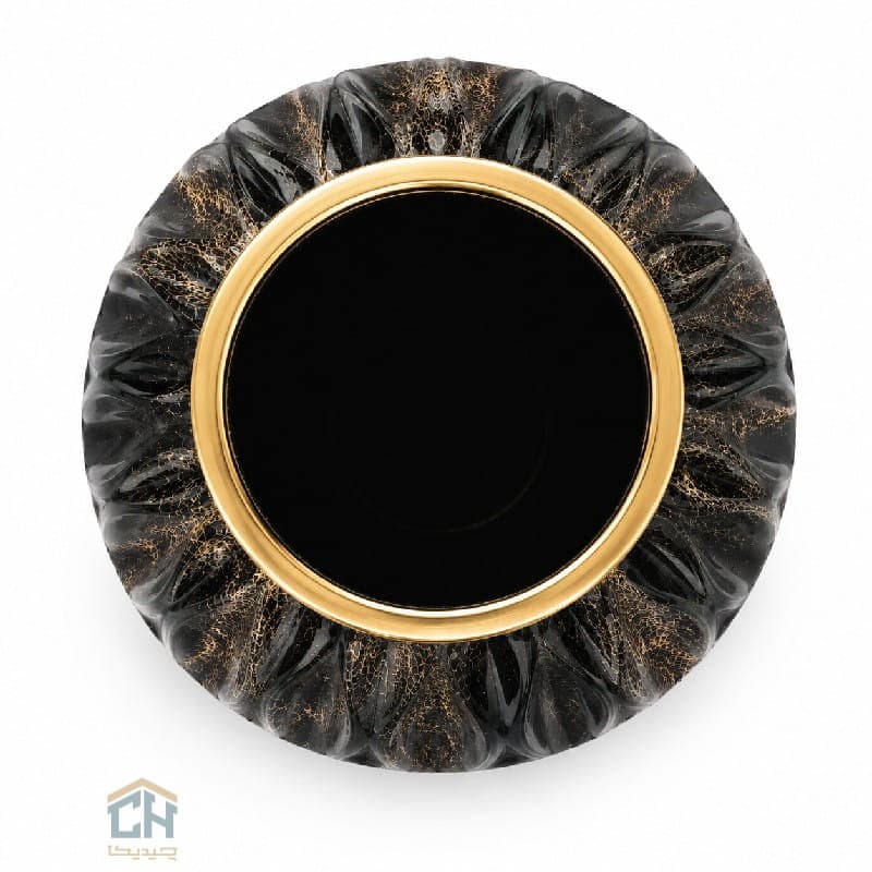 گلدان شیشه ای طرح درنا ماربل مدل 1-108 — تصویر ۵
