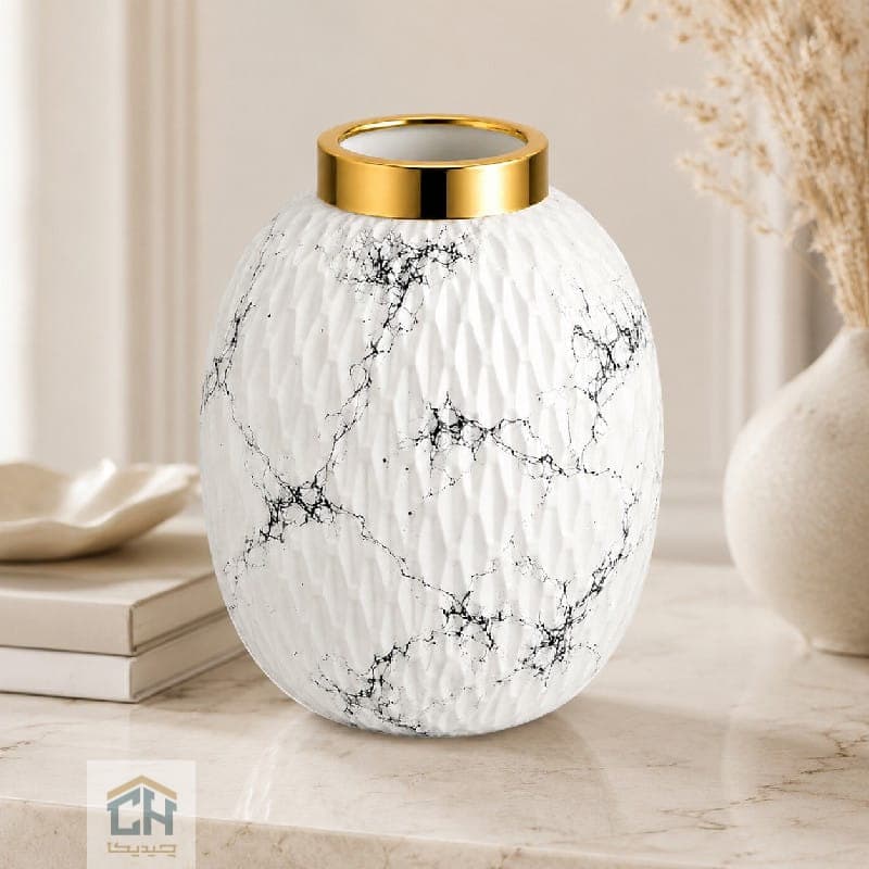 گلدان شیشه ای طرح بنیسا ماربل مدل 5-105 — تصویر ۸