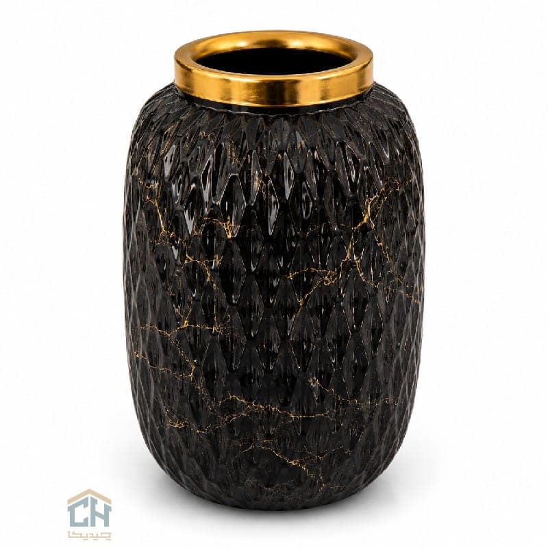 گلدان شیشه ای طرح بنیسا ماربل مدل 1-105