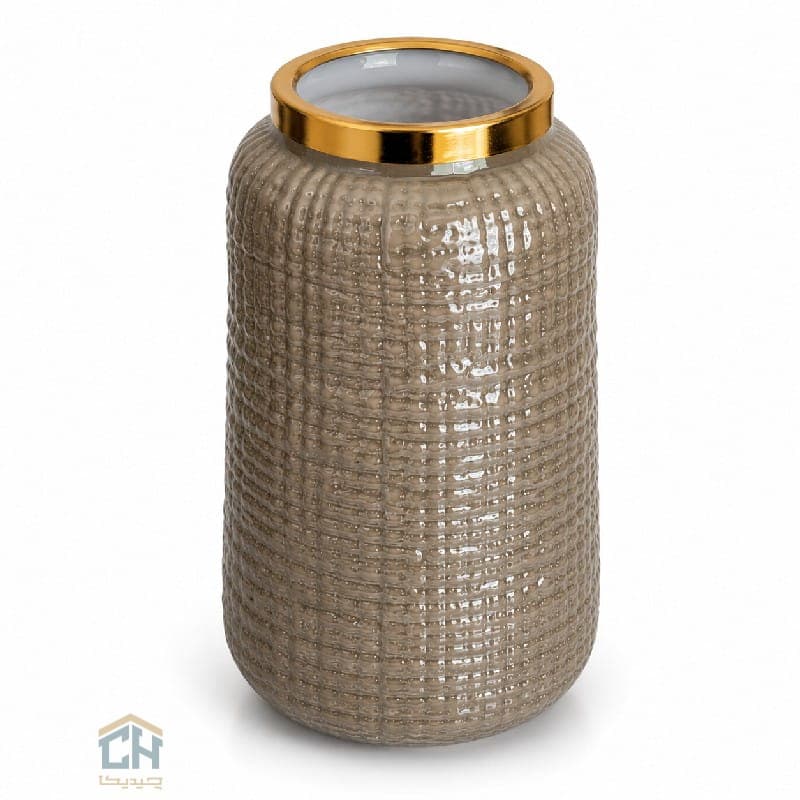 گلدان شیشه ای دودی مدل 3-301 — تصویر ۲