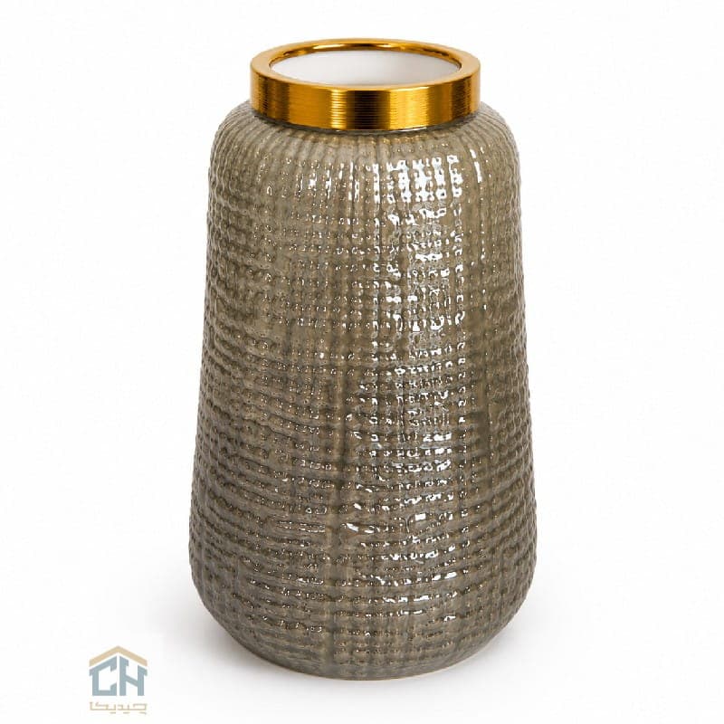 گلدان شیشه ای دودی مدل 3-295