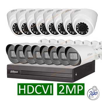 پکیج 16 دوربین مداربسته داهوا 2 مگاپیکسل حرفه ای HDCVI — تصویر ۲