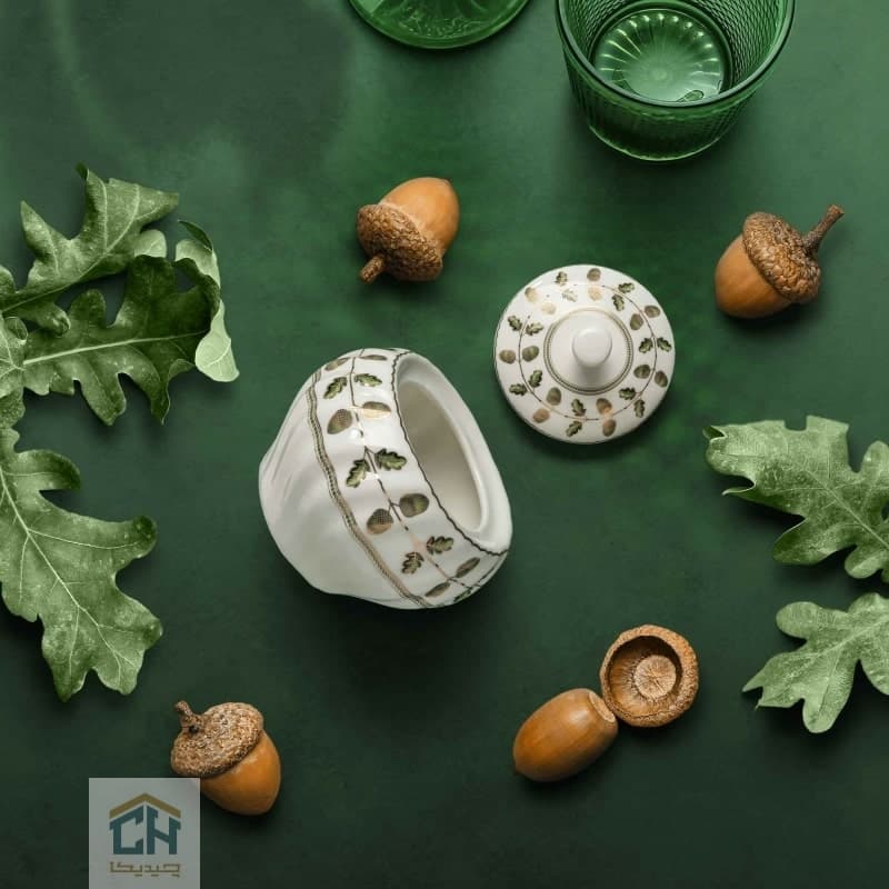 قندان چینی گلدکیش طرح ROYSA مدل GK701107-2 — تصویر ۲