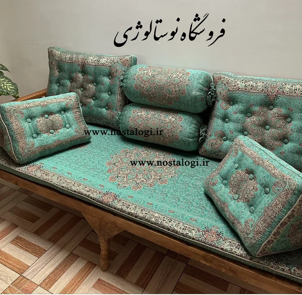 شاهنشین طرح اطلس رنگ سبز — تصویر ۳